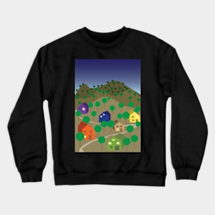 Village night landscape Crewneck Sweatshirt